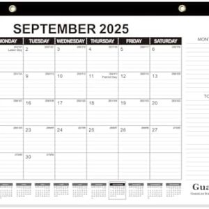 GuassLee Desk Calendar 2026-19-Month Desktop Calendar 17" × 11.5" Academic Paper Planner from Sept. 2025 to Mar. 2027 with Julian Date, Monthly Goals, To-do List, Notes for Home School Office